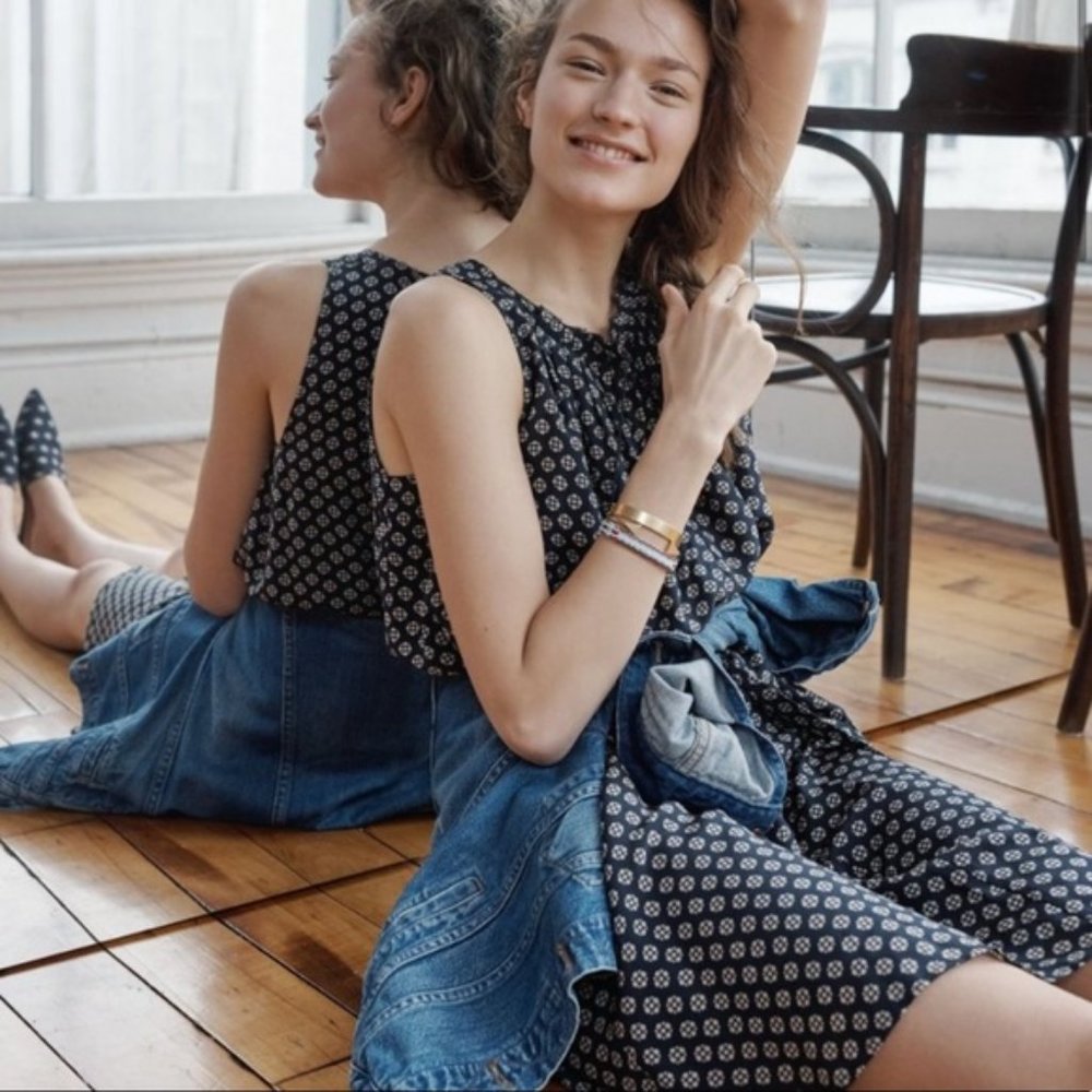 🔥Sales - Madewell Ville Coin Tile Silk Dress - Size S